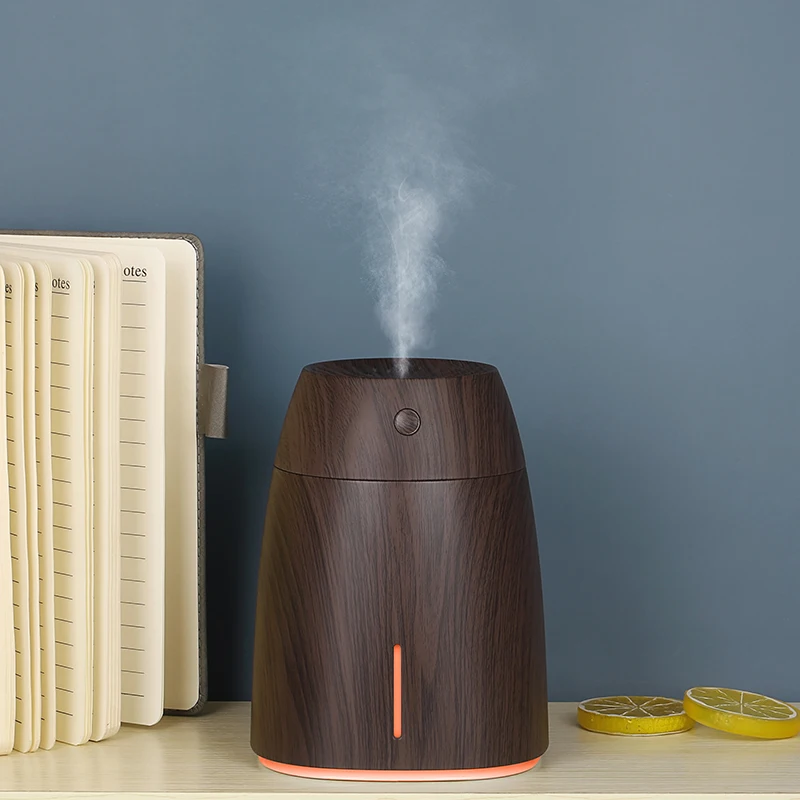 600 ml Holzmaserung Luftbefeuchter USB Aroma Diffusor Zerstäuber USB Haushalt Luftbefeuchter Feuchtigkeitsspendende Instrument Desktop Luftbefeuchter