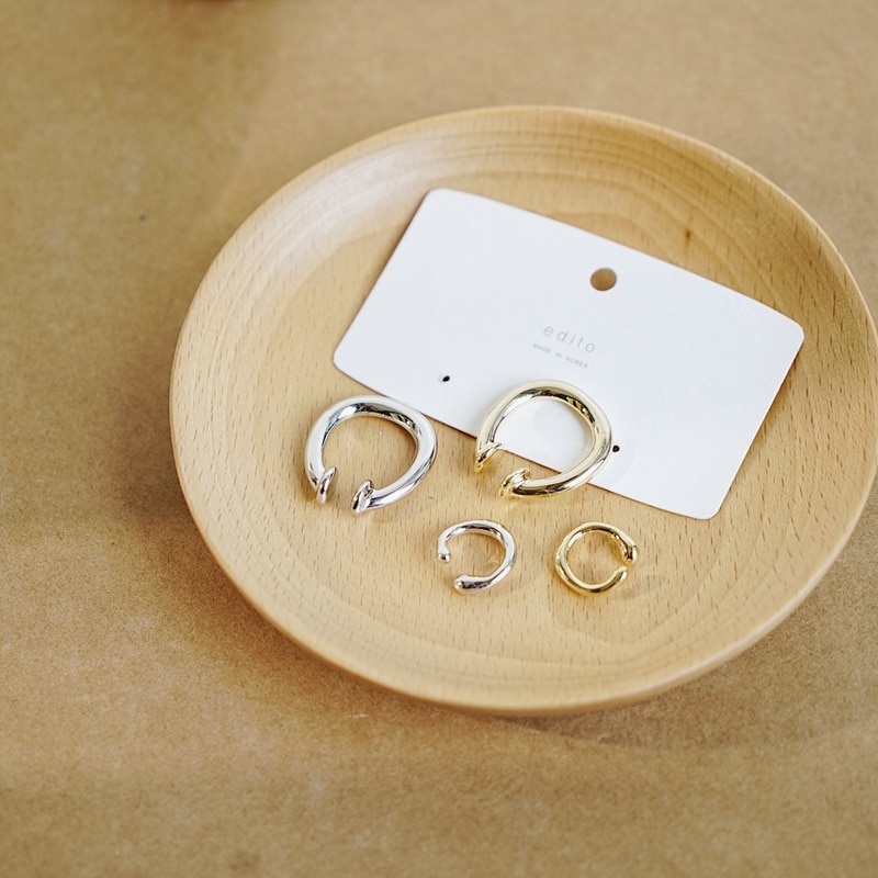 Hiphop punk metal ear cuff örhängen utan piercing inga öron hål öron cuff silver färg rund c clip on örhängen kroppssmycken