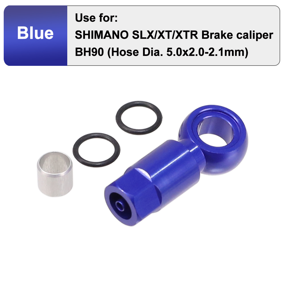 Conector Banjo de freno hidráulico de bicicleta HEPPE, conector de manguera de freno de bicicleta, conector de oliva para frenos BH90 SLX/XT/XTR: Azul cielo