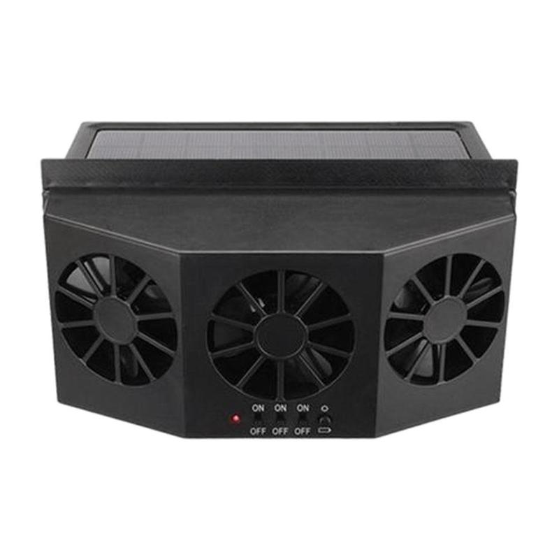 Solar Powered Car Exhaust Fan Air Vent Cool Fan Auto Ventilation System Cooler
