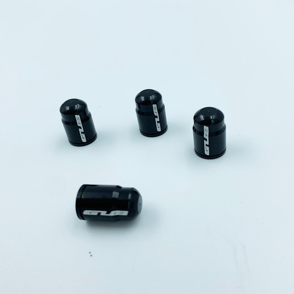 2Pc Aluminium Fiets Tire Valve Cap Ultralight Weg Mountainbike Band Cap Schrader/Presta Ventiel Protector Mtb accessoires: S-BLACK