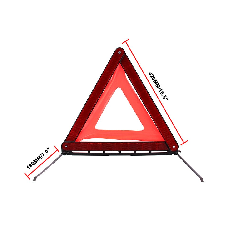 2 Pack Foldable Warning Triangle Emergency Warning Triangle Reflector Safety Triangle Kit with Storage Case