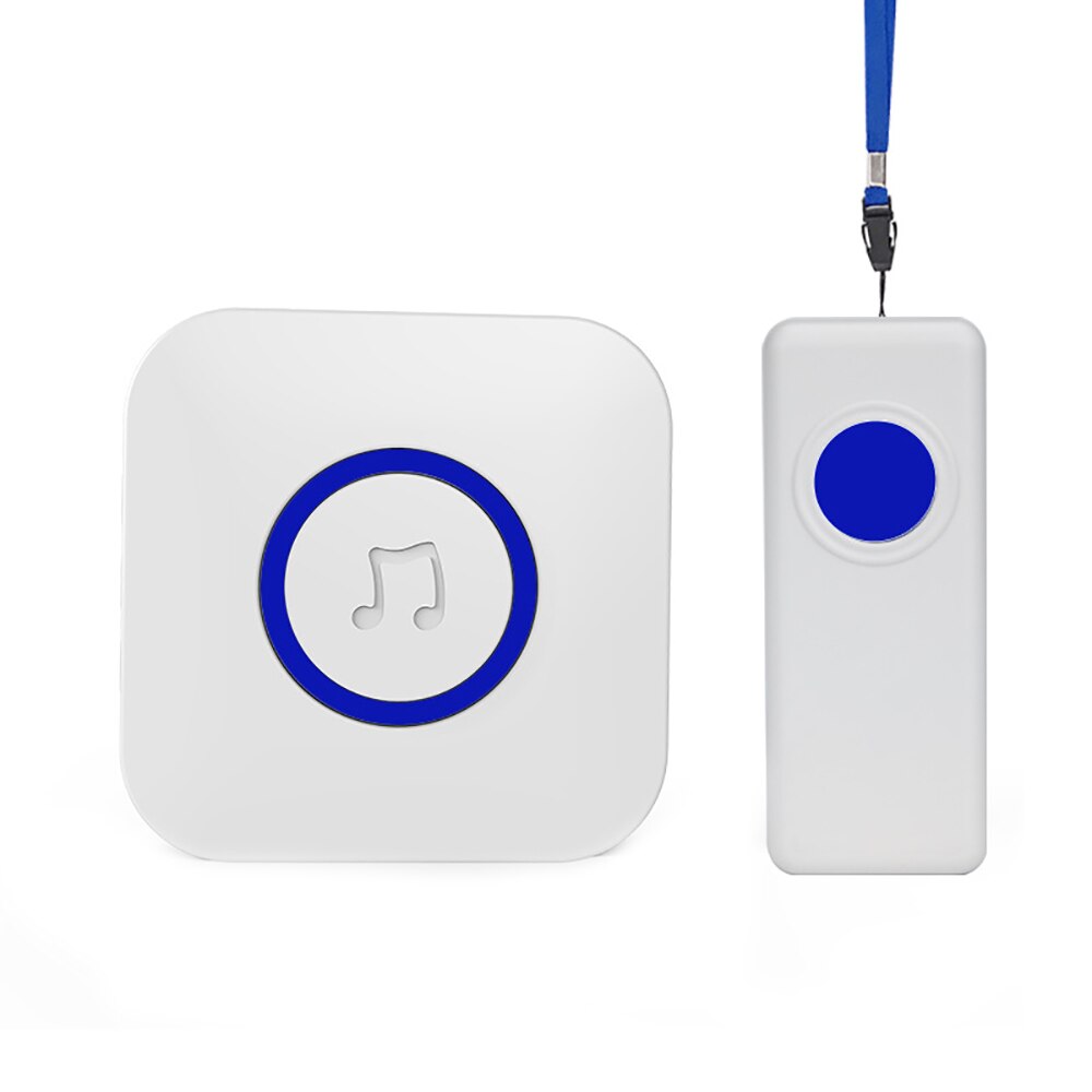 Home Wireless Doorbell Smart LED Light Waterproof Call Bell 330M Remote Battery Button 52 Bell 4 Volume For Home Office: US Plug