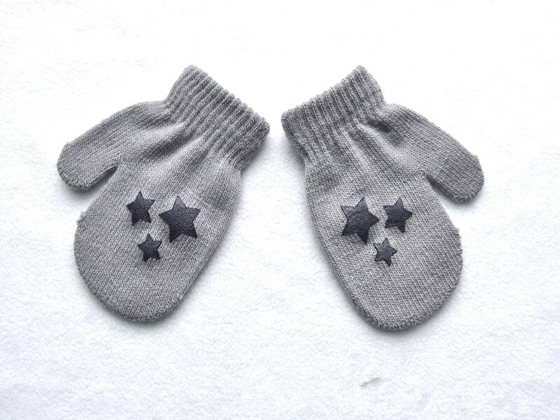 1 paar Nette Kid Fäustlinge Kinder Winter Gestrickte Handschuhe Für Jungen Mädchen Dot Stern Herz Muster Fingerling Luvas Weiche Warme handschuh: B