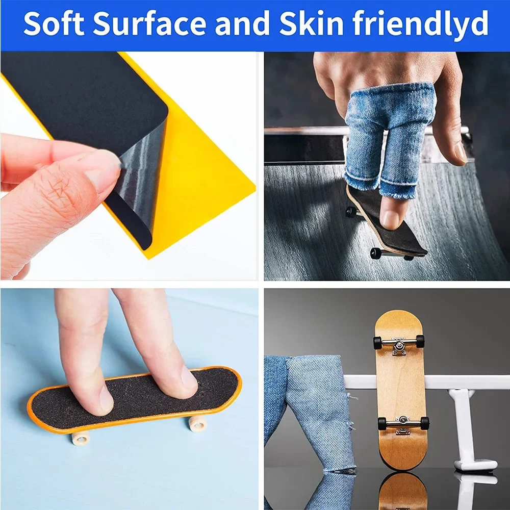 Toets Foam Grip Tapes Voor Vinger SkateBoard Antislip Houten Toets Dek Plakband Stickers Zwarte Mat 38mmX110mm