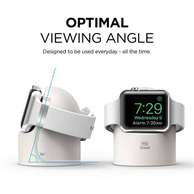 Voor Apple Watch Charger Stand Series Ultra2/10/9/8/SE/7/6/SE 49mm/45mm/44mm/42mm/41mm/40mm/38mm Duurzame Siliconen Nachtkastje Modus