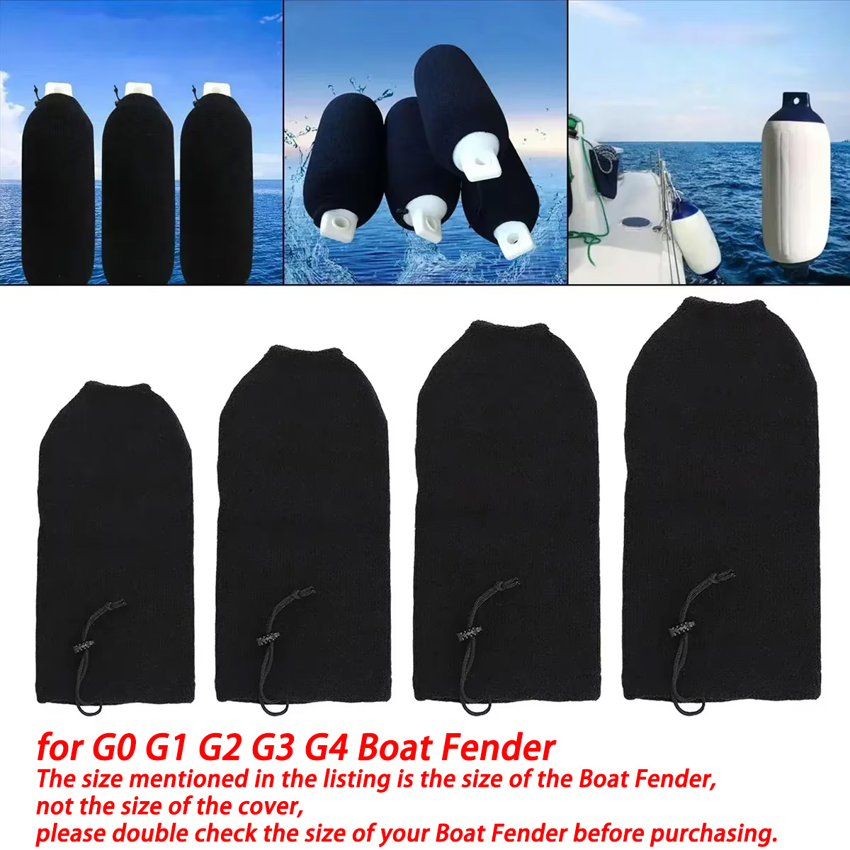 Boat Fender Cover Protector Anti-Collision Ball Sleeve Protection Marine Yacht Bumper Fender Cover
