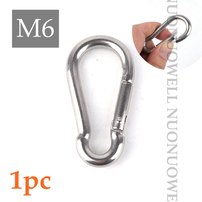 SS304 Installation Zubehör Sonnensegel Armaturen Halter Spannschloss Pulley Set Weichen Draht Seil Snap Haken Volle Ausrüstung: M6 Hook-1pc