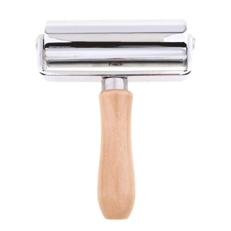 Rodillo de goma de cuero de vaca hecho a mano, herramientas de tallado de cuero, dispositivo de tubería, dispositivo de ribete, novedad: Naranja