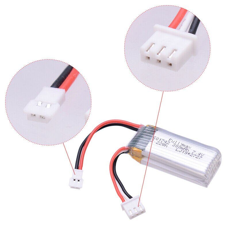 BIG 1-2pcs WLtoys RC Airplane Battery 7.4V 300mAh Battery for F959 Aircraft XK A800 Rechargeable Battery