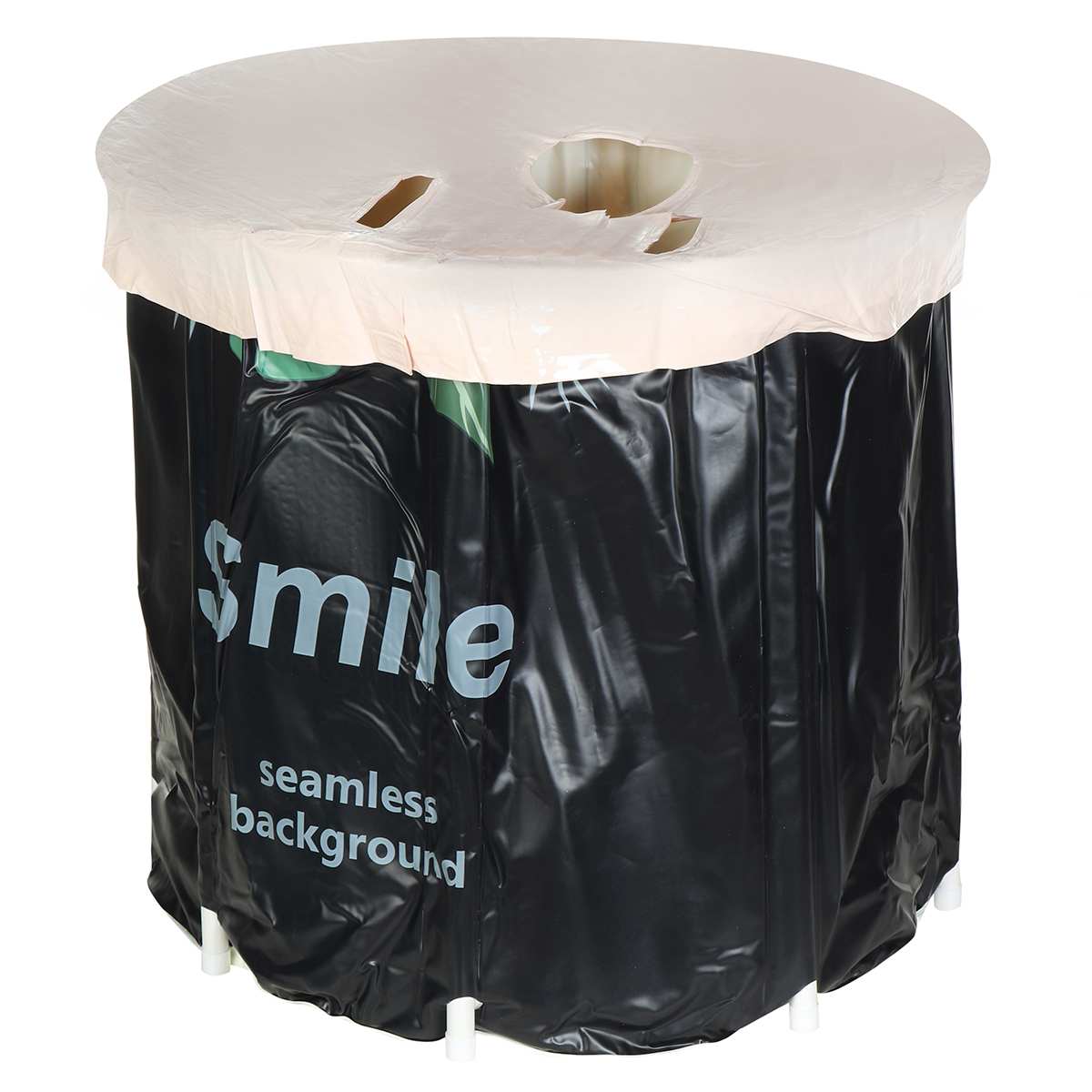 120-150l banheira dobrável casa portátil engrossado adulto inflável banheira de banho casa único spa massagem piscina balde de banho plástico: green