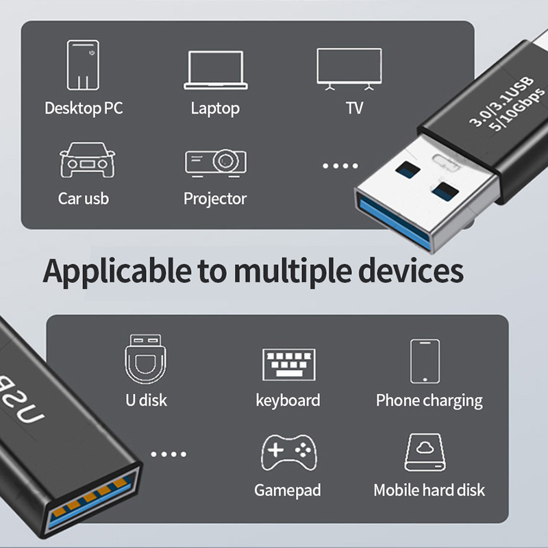 USB 3,0 Stecker USB Zu USB Adapter 5Gbps Gen1 Männlichen zu Männlich-weibliche USB Konverter SSD HDD Kabel Extender USB 3,0 Extension Plug