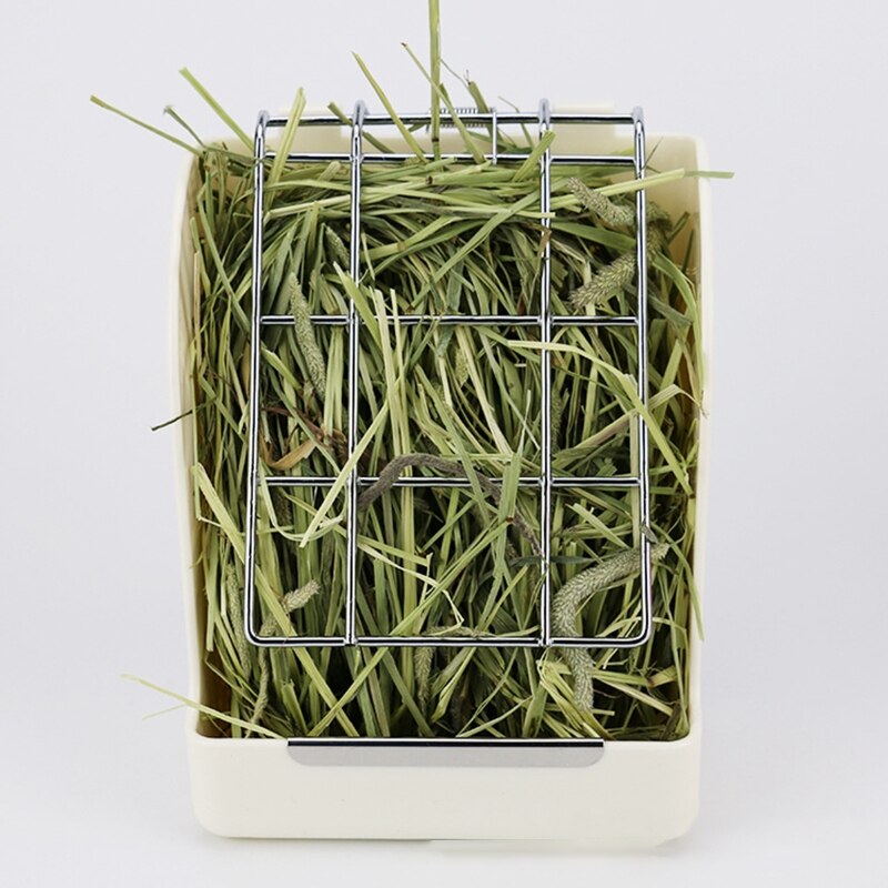 Rabbit Hay Automatic Feeders Rack,Hay Food Bin, Feeder Bowls Double for Grass/Food for Small Animal Supplies Rabbit Chinchillas