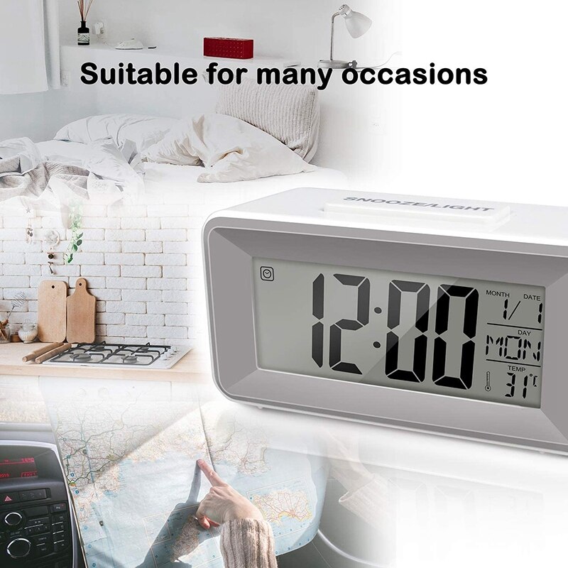 Digital Alarm Clock, Small LCD Desk Table Clock wi... – Grandado