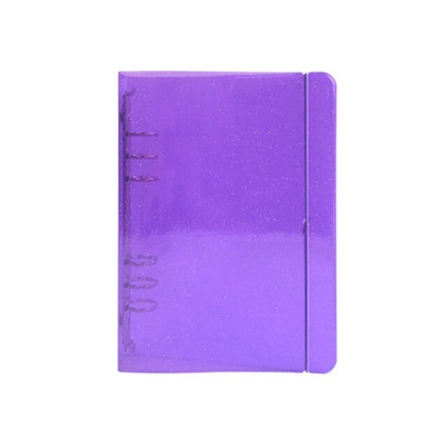 Card Album Transparent Star Album Photo Album Photocard Holder Binders Albums For DIY Your Notebook Filofax Planner Loose Leaf: Purple