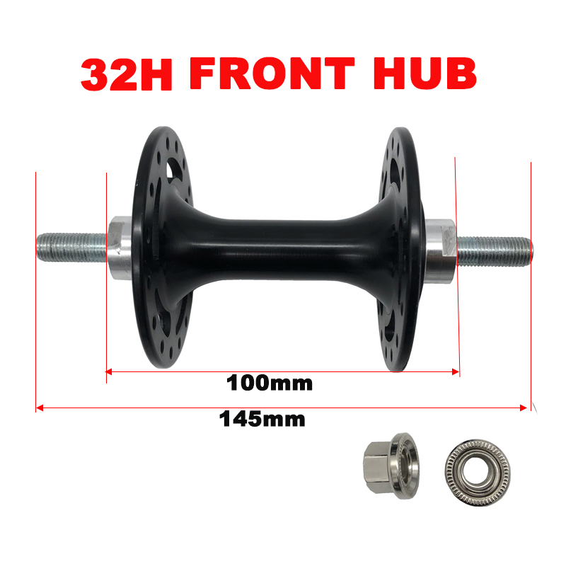 MAXFORD bicicleta Fixie Hub bicicleta cubo de aluminio rueda libre rodamiento sellado 32H 36H piñón fijo bicicleta pista piezas de ciclismo: Blanco