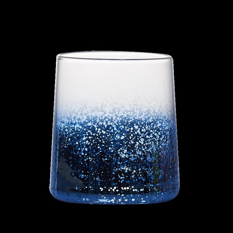 Europeisk stil stjerneegg koppplatering farge stor kapasitet blyfri glass kopp husholdning krystalljuice kopp ølkopp