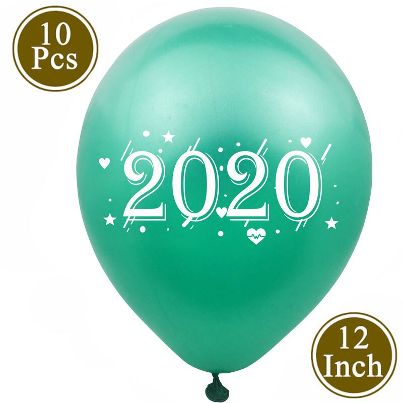 15pcs Printed Balloons Rose Gold Number Latex Confetti Balloons Happy Year Wedding Birthday Party Decorations 83D: 7