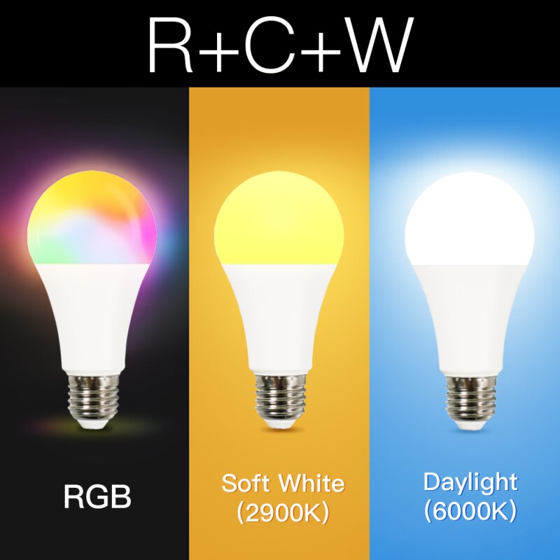 Lampe LED intelligente à intensité variable, wi-fi, 14W, RGBCW E27, application Smart Life/Tuya, 220-240V, télécommande, fonctionne avec Alexa Echo Google Home, nouveauté