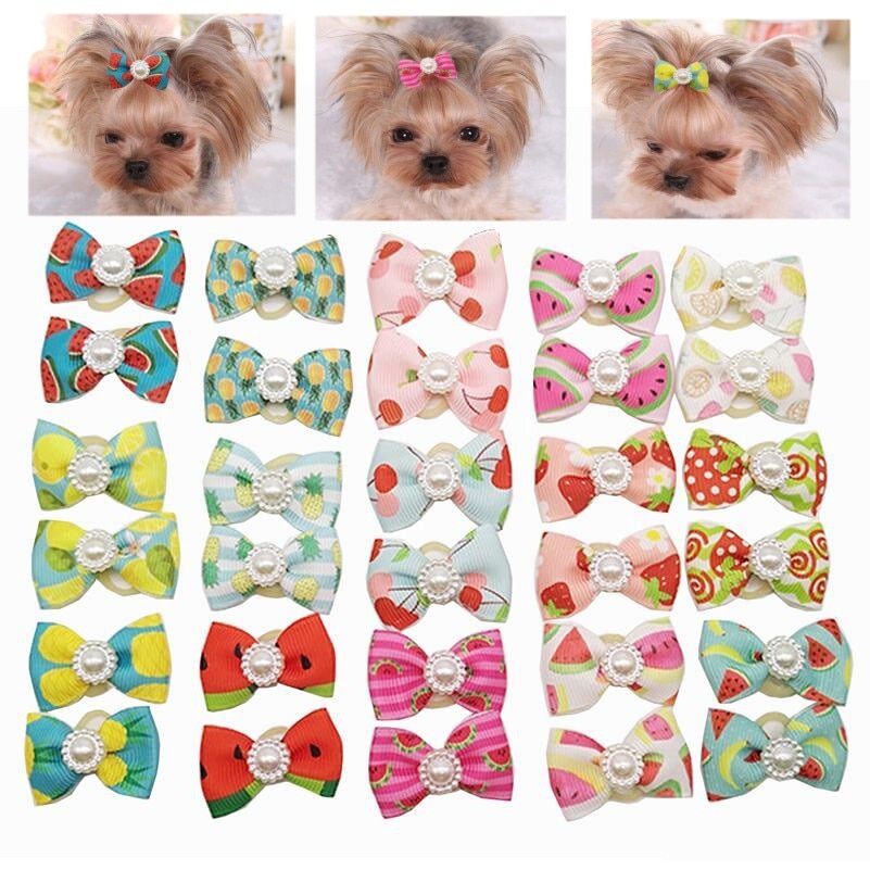 10/20 stuks schattige kleine hondenhaarstrikken, hondenhaaraccessoires, hondenverzorgingsstrikken voor teddy, yorkie, maltezer puppy