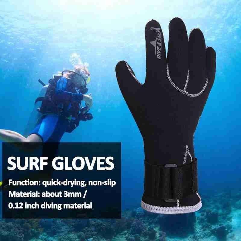 1 par surfing dykkerhandsker varme 3mm neopren handsker til vinter svømning kanosejlads kajakroning snorkling sejlsport koldt bevis handsker