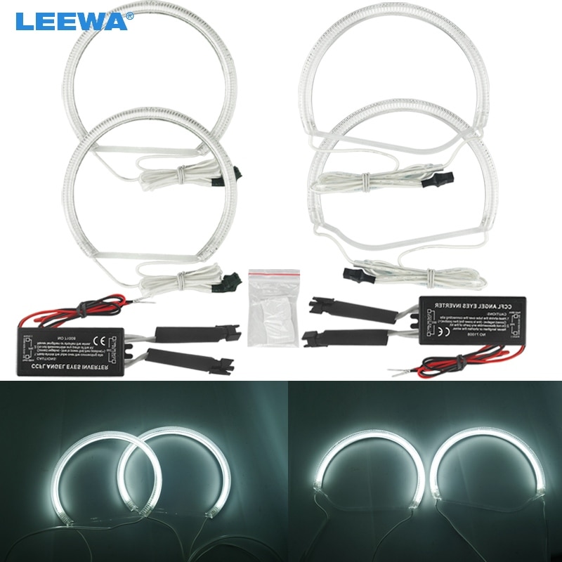 LEEWA 2X131mm 2X134mm Auto CCFL Angel Eyes Light Halo Rings Kits Voor BMW Z3 serie 98-02 m Coupe/Roadster DRL Wit DRL # CA4509