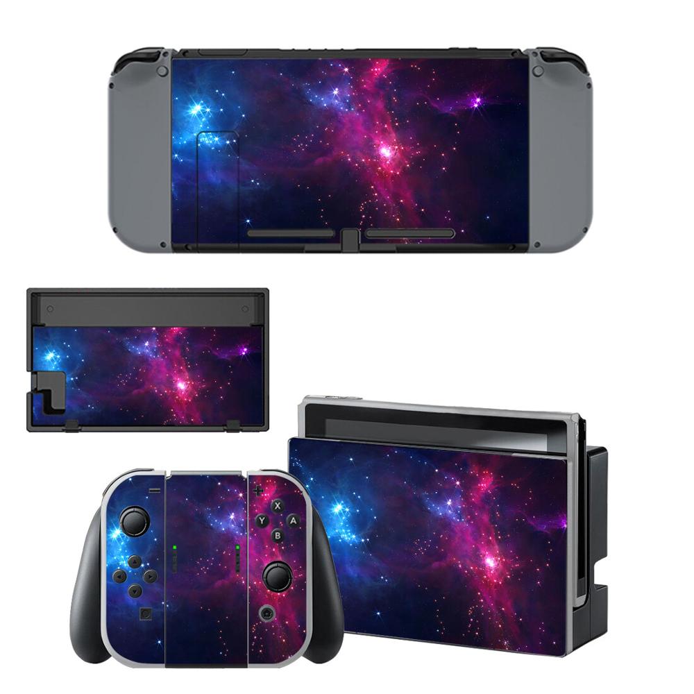 Calcomanías de piel de vinilo para interruptor Nintend, conjunto completo de pegatinas de envoltura protectora placa frontal para consola Nintendo Switch Con y muelle