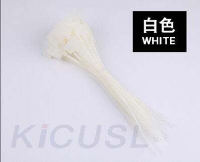 10PCS 4*150mm sign cable tie Plastic cable tie tag tied mark tie: WHITE