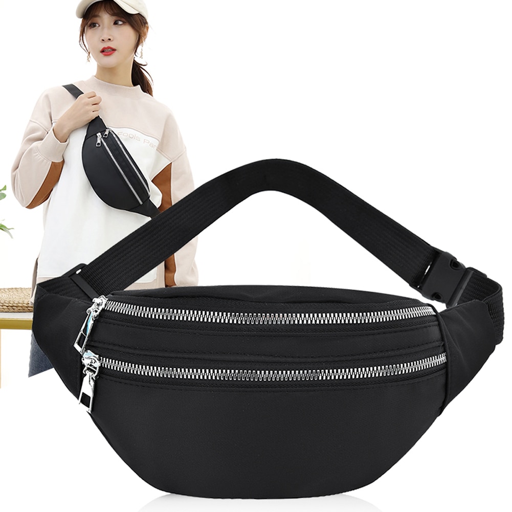 6 cores novas senhoras multi-funcional esportes cintura saco grande capacidade à prova dwaterproof água zíper pacote de cintura sacos do mensageiro ao ar livre
