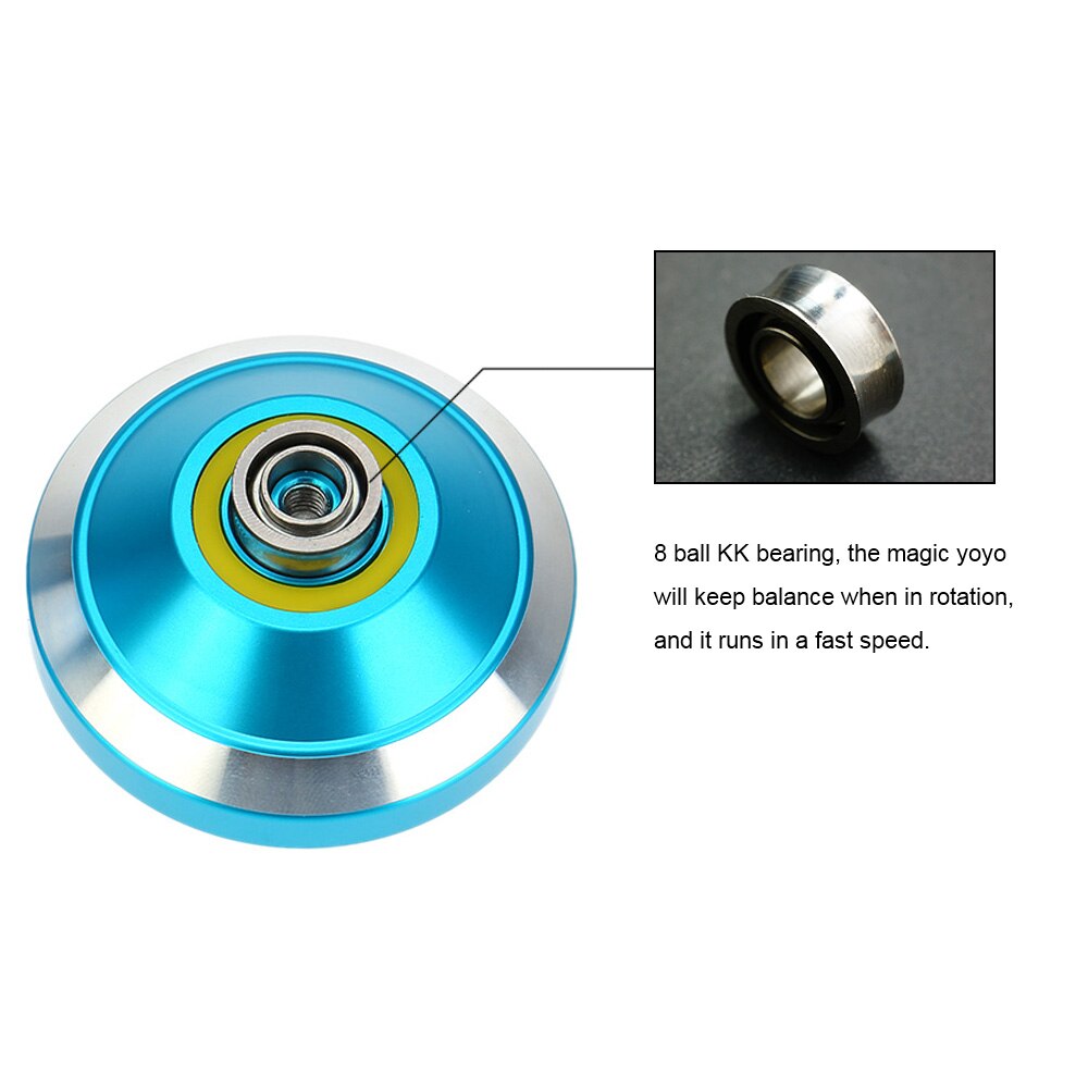 Magic Yoyo N8 Aluminum Alloy Metal Yoyo 8 Ball KK Bearing with Spinning String for Players Kids