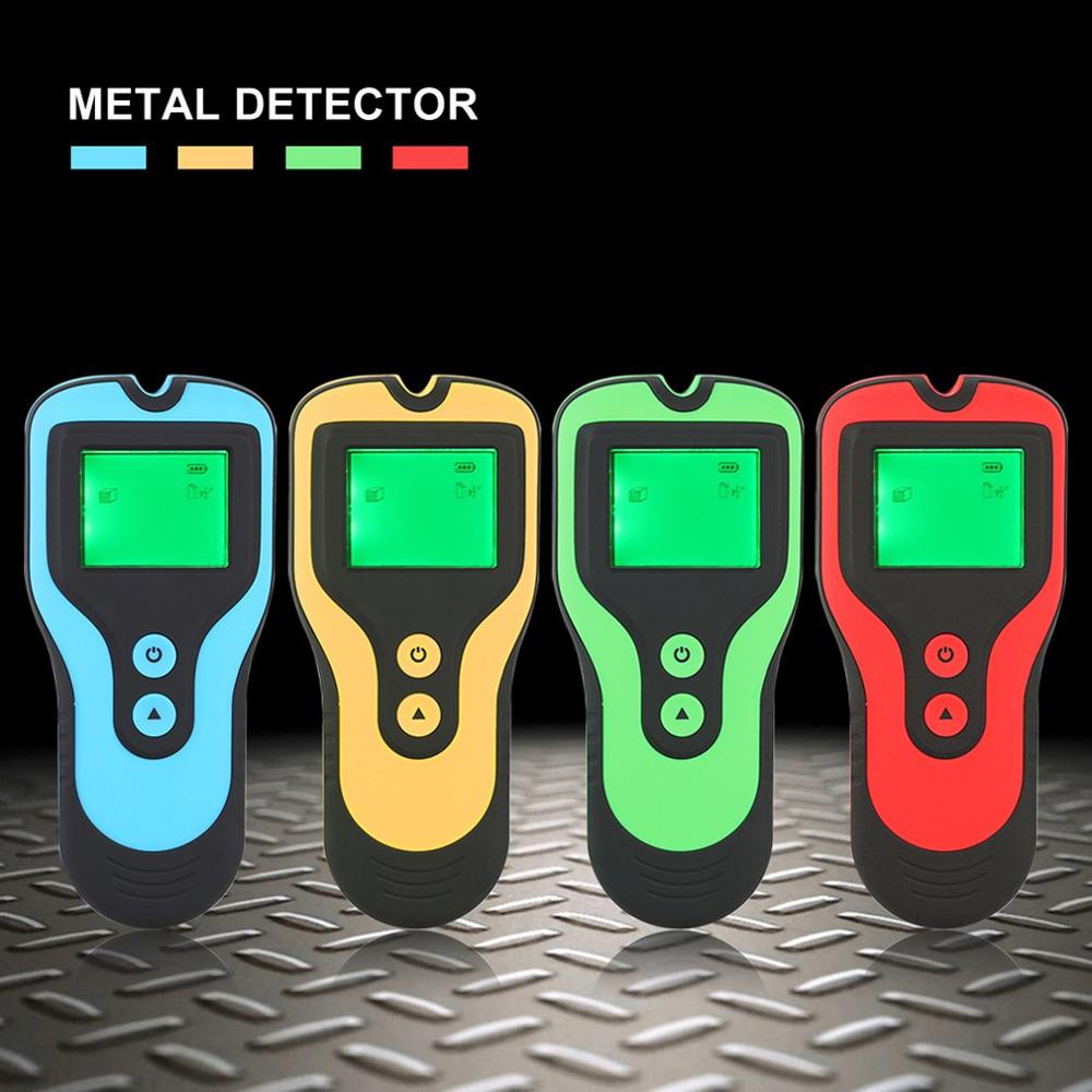 Metal Detector Backlit Black AC Wood Finder Cable Wires Depth TrackerUndeground Sturs Wall Scanner LCD HD Display Beep