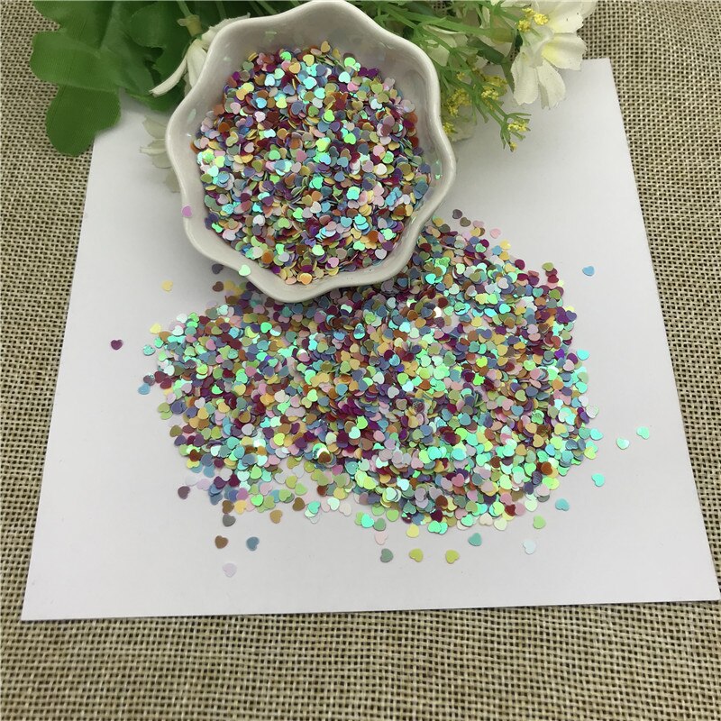 25G 3Mm Kleur Hart Pailletten Gemengde Kleur Bloem Naaien Kledingstuk Accessoires, Kleding Accessoires, diy Pailletten Scrapbooking Shakes