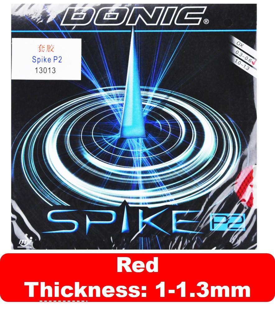 Donic Spike P1 P2 Tafeltennis Rubber Puistjes Out Lange Puistjes Met Ping Pong Sponge Tenis De Mesa: P2 red 1.0-1.3