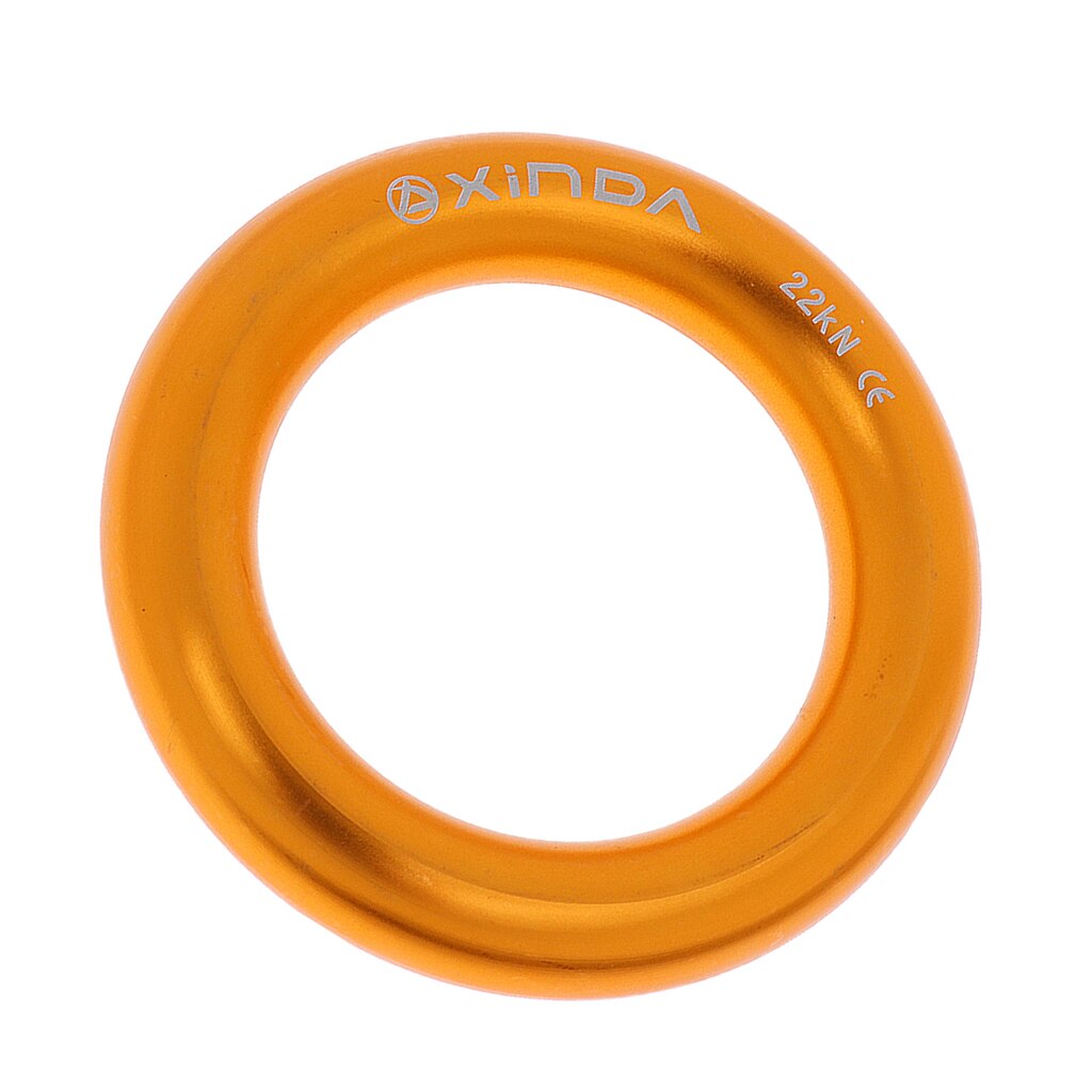 22KN Large Gold Rappel Ring Rigging Plate for Rock Climbing Arborist Hammock