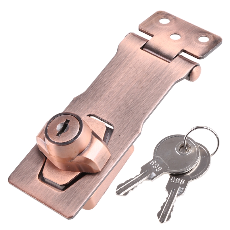 Cerrojo con llave de 90 grados, candado de ángulo recto, pestillos de puerta de seguridad de aleación de Zinc, cerradura de gabinete de varios tamaños y Color
