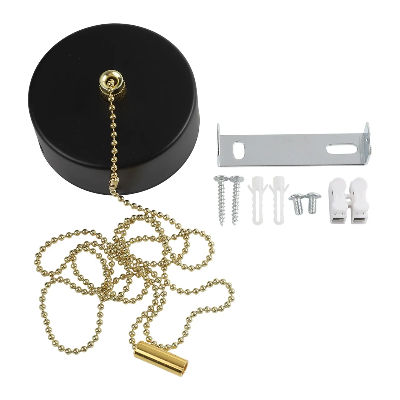 Pull Cord Light Switch for Bathroom Ceiling with 100cm Chain Modern Chrome for Enhanced Safety and Easy Control: Brown