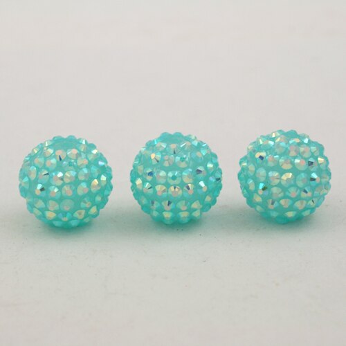 NiceBeads 12mm okrągły kształt 15 kolorów U-Pick Chunky żywicy koraliki z kryształu górskiego, żywicy, Chunky koraliki do tworzenia biżuterii: Turquoise