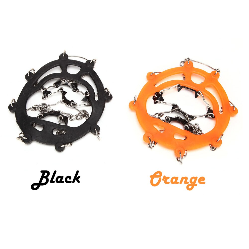 Snow Grippers for Shoes Ice Creepers Traction Cleats Anti-slip 8-teeth Claw Crampons Outdoor Skiing Climbing Snow Shoes Chains