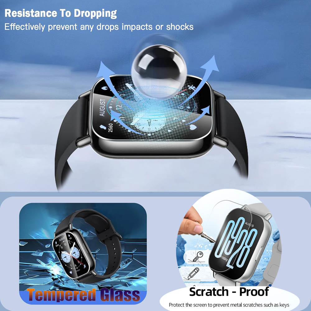 Protector de pantalla antiarañazos para Redmi Watch 5, película protectora de vidrio templado activo para Xiaomi Redmi Watch 5 Active Lite