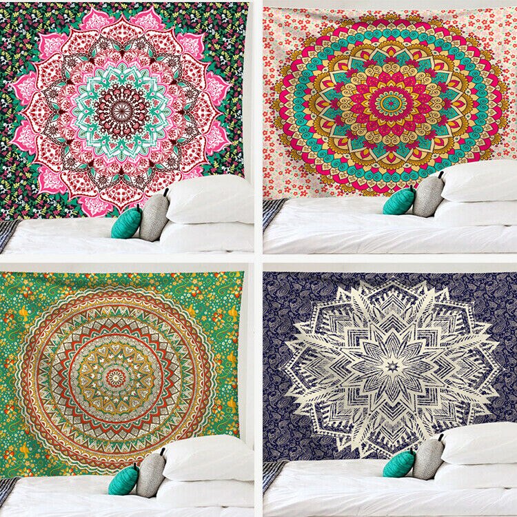 Mandala Tapestry Wall Hanging Polyester Mandala Pattern Blanket Tapestry Home Decoration Supplies