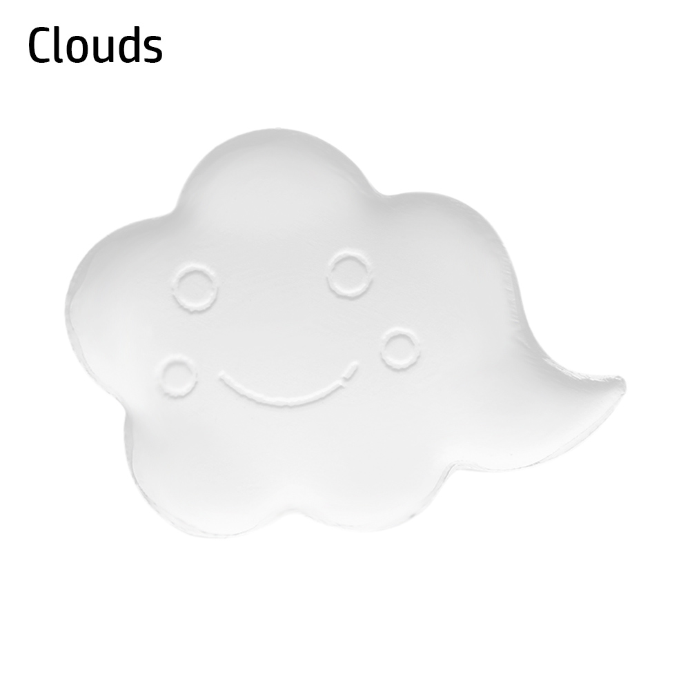 Door Stoppers Wall Protection Safety Shock Absorber Anti Collision Pads Bumpers Security Cartoon PU Protection Stickers: Clouds