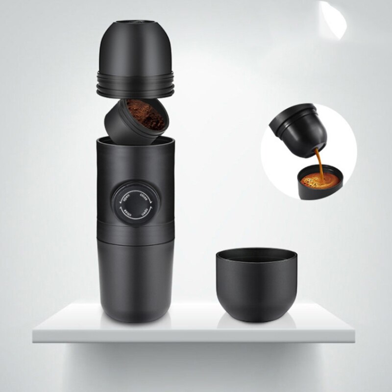 EAS-Coffee Machine Portable Manual Coffee Maker Pressure Espresso Coffee Maker Handheld Espresso Maker for Home Traveller