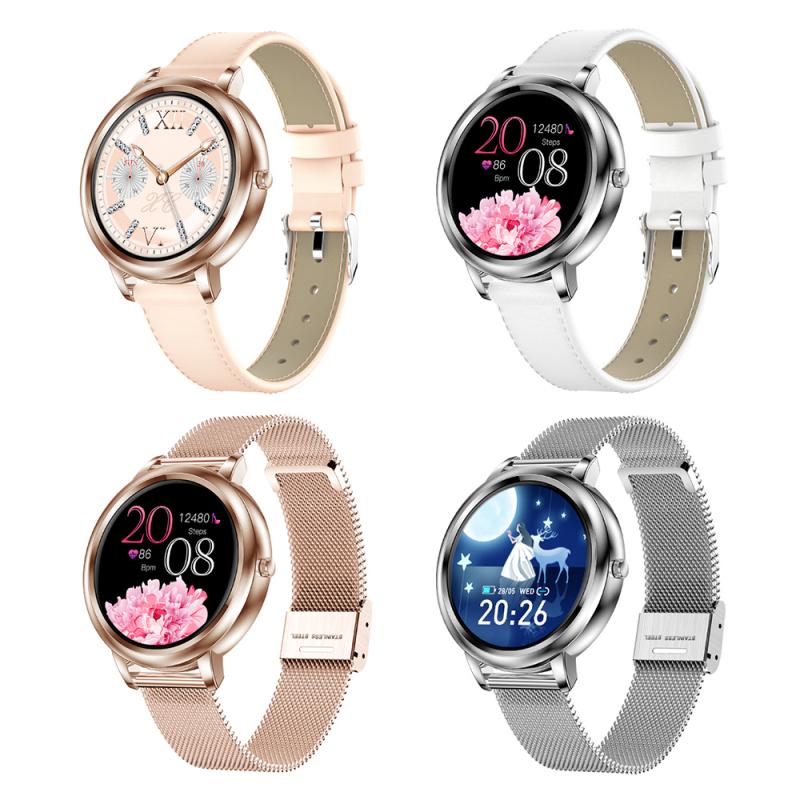 MK20 Smartwatch Fitness Armband Smart Horloge Slaap Monitoring Hartslag Bloeddruk Intelligente Vrouw Horloge Stalen Riem
