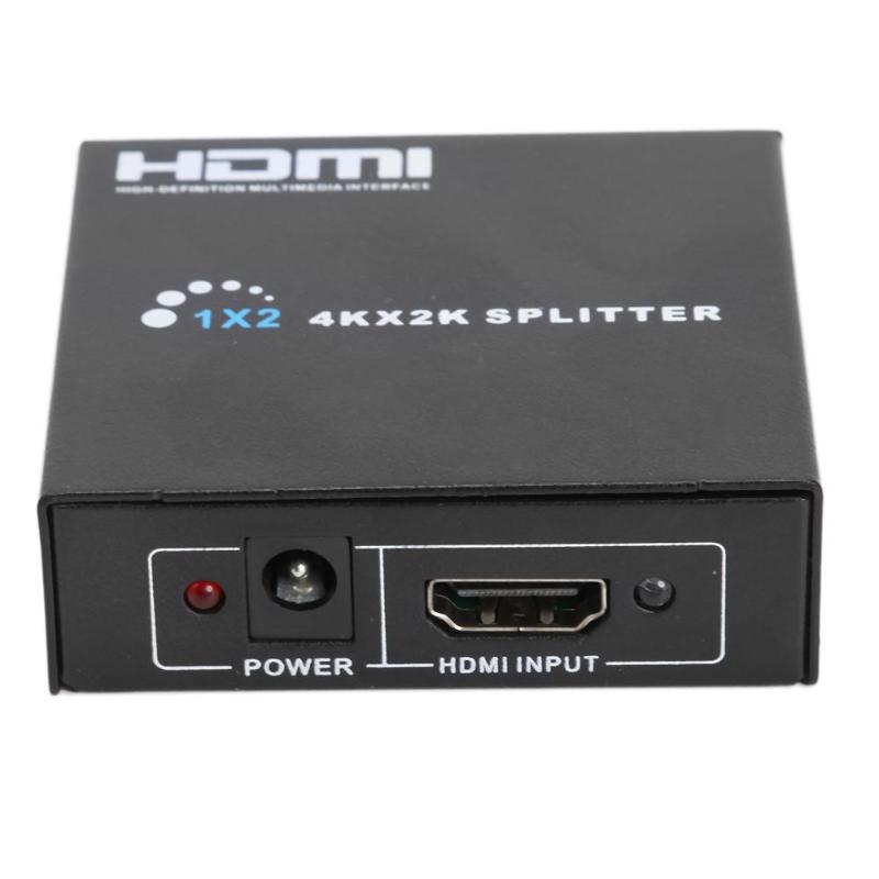 4K HDMI Splitter Eenvoud Lichtgewicht Duurzaam HDMI Switch Switcher 1X2 2 Poorten Bi-directionele 1080P Versterker