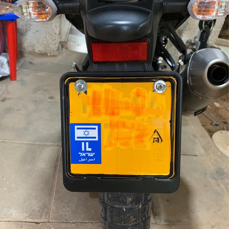 Motorcykel nummerplade holder beslag hale ryddelige numre understøtter plak moto passer til israel