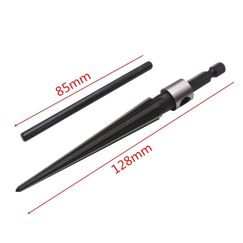 Taper Hole Reamer 6 Flutes With T-handle for Wood Board Sinkholes Chamfers Inverted Taper Hardware Tools