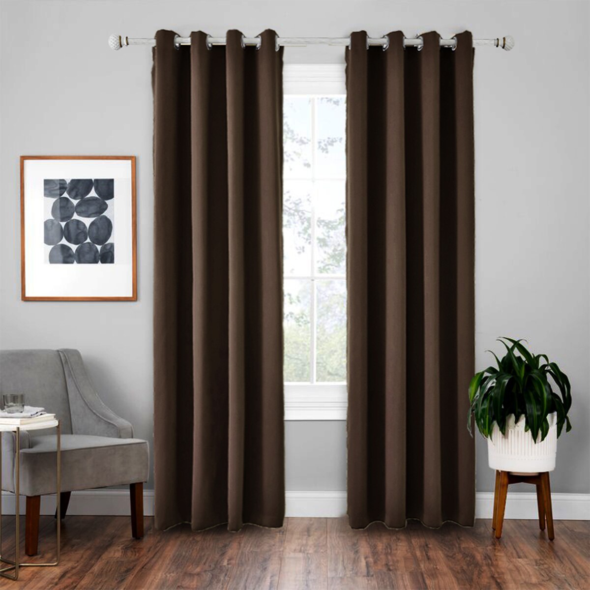 Blackout Curtain, Darken Insulated Curtains, Solid Color Anti-Sun Blackout Living Room Bedroom Single Ornament