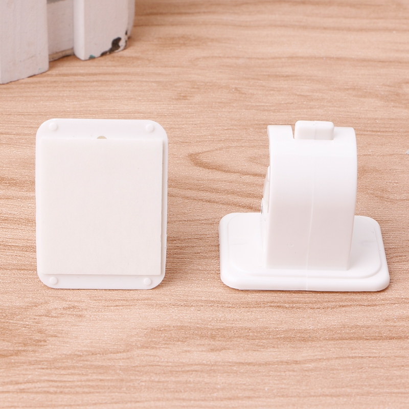 2 Stuks Zelfklevende Gordijn Staven Witte Hanger Lat Gordijn Clips Muur Haken