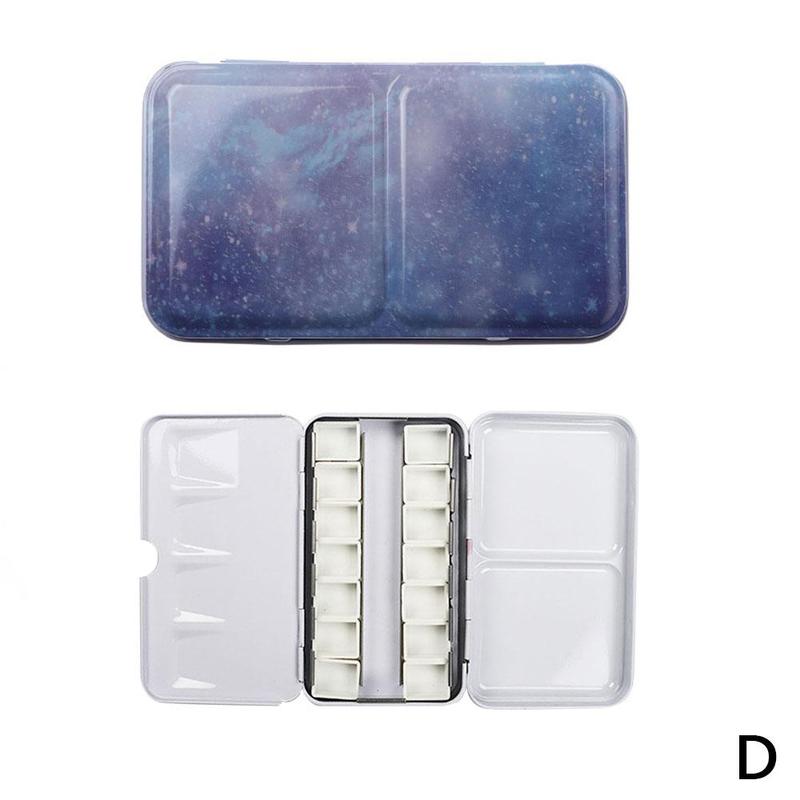 Caja vacía de latas para pinturas de acuarela, almacenamiento de paleta de pintura con 14 cajas de subembalaje para suministros de pintura artística: Multi-color
