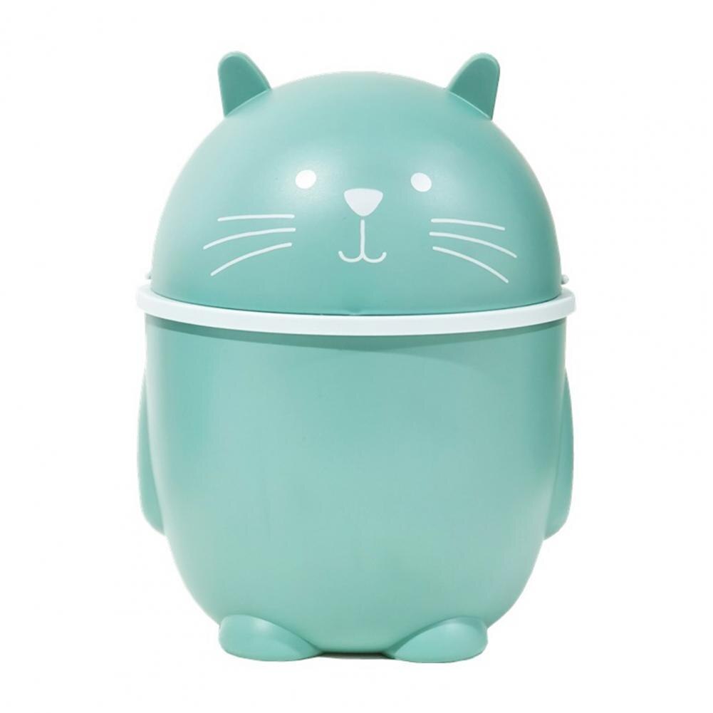 Practical Rubbish Bucket Cute Widely Use Trash Can Large Capacity Waste Container Desk Dustbin Garbage Bucket: Green